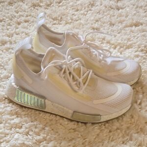 Adidas Wome's NMD White and Cream Sneakers size 6